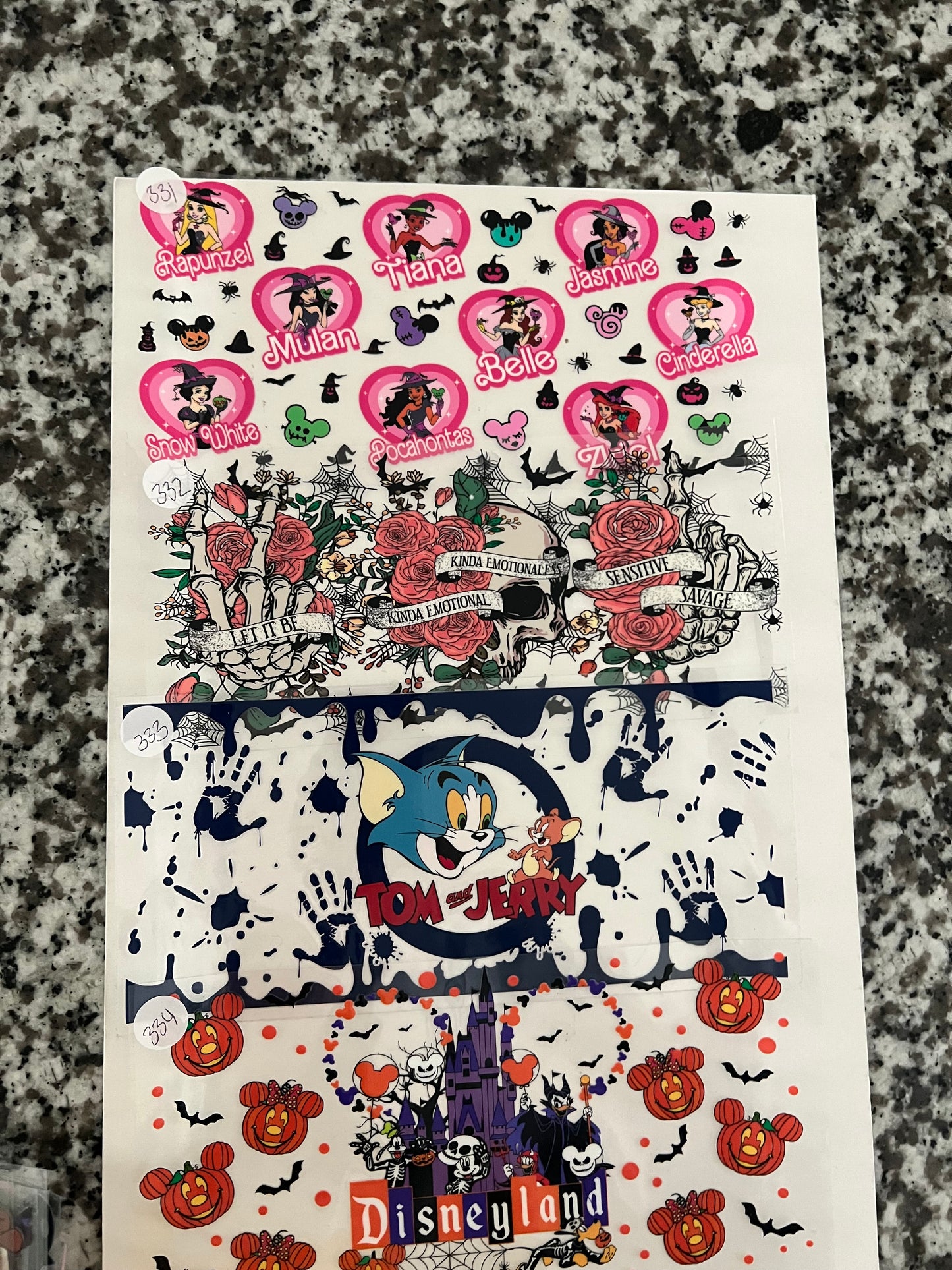 Halloween UVDTF Wraps