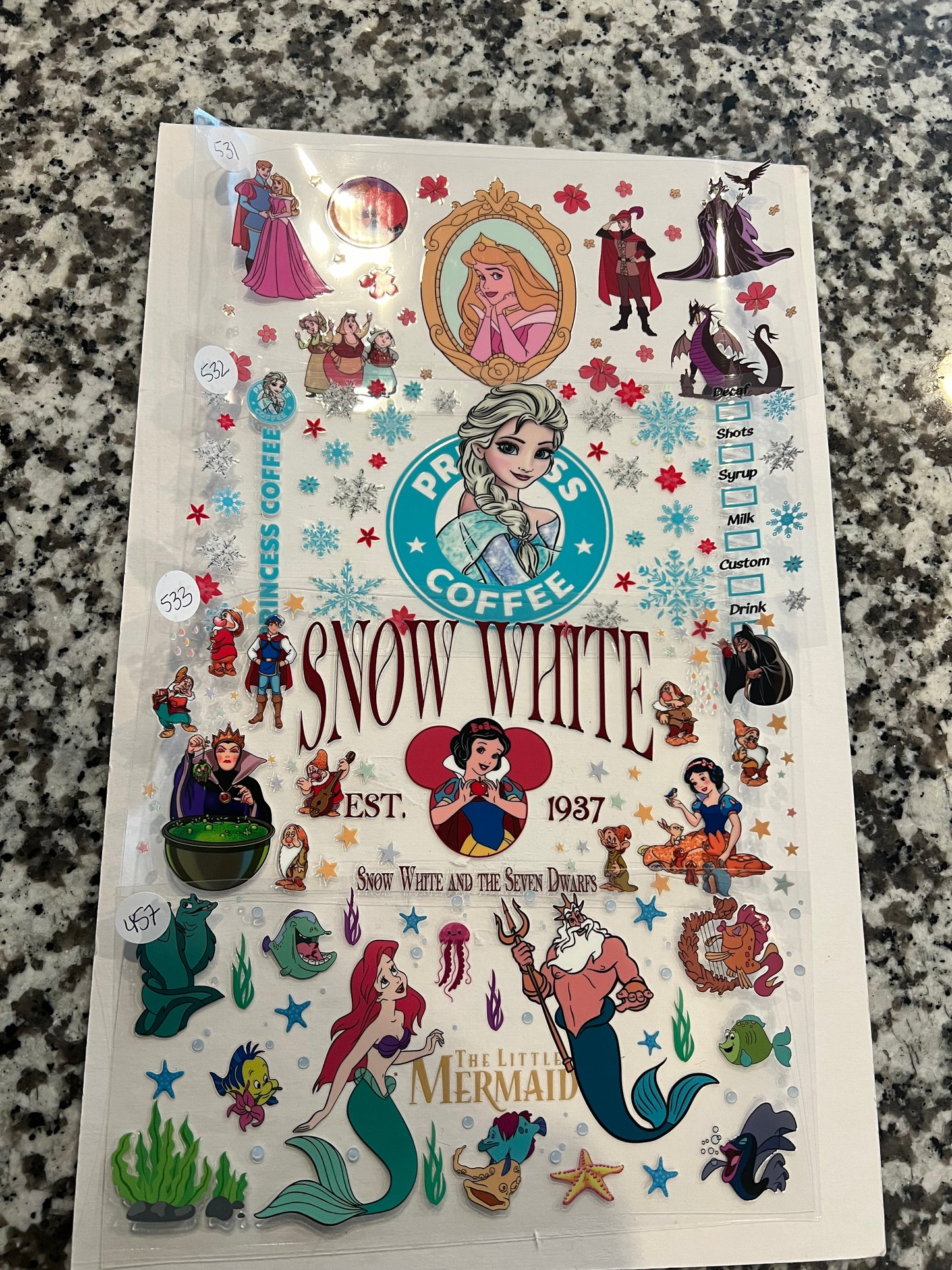 Princess UVDTF Wraps