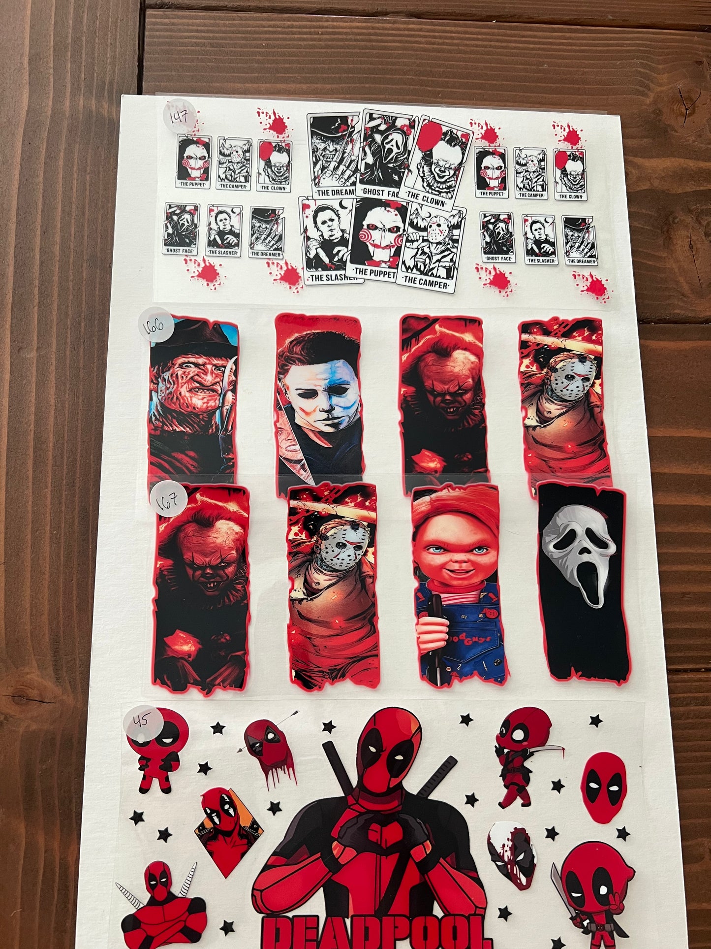 Horror/ Misc Character UVDTF Wraps
