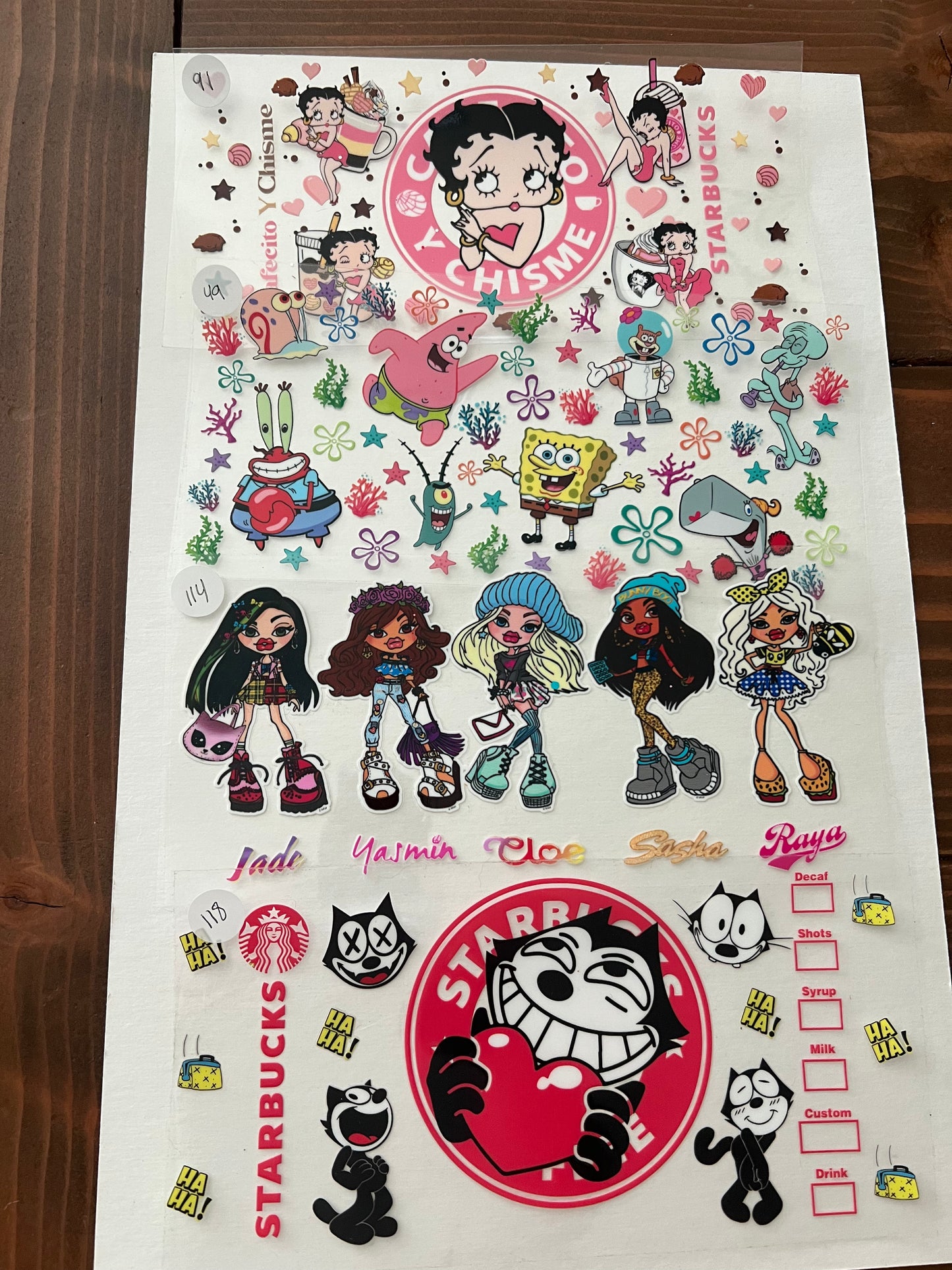 Horror/ Misc Character UVDTF Wraps