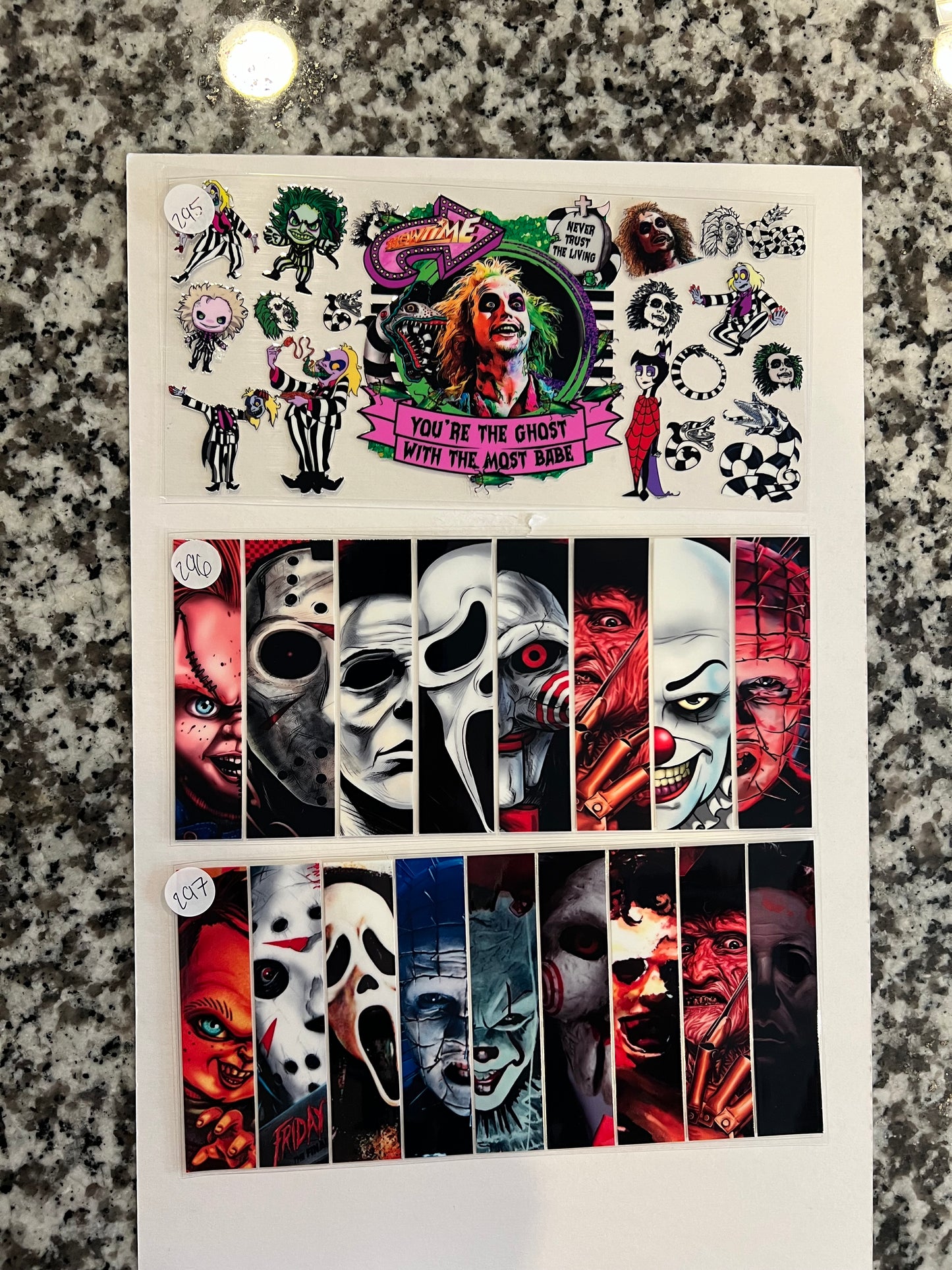 Horror/ Misc Character UVDTF Wraps