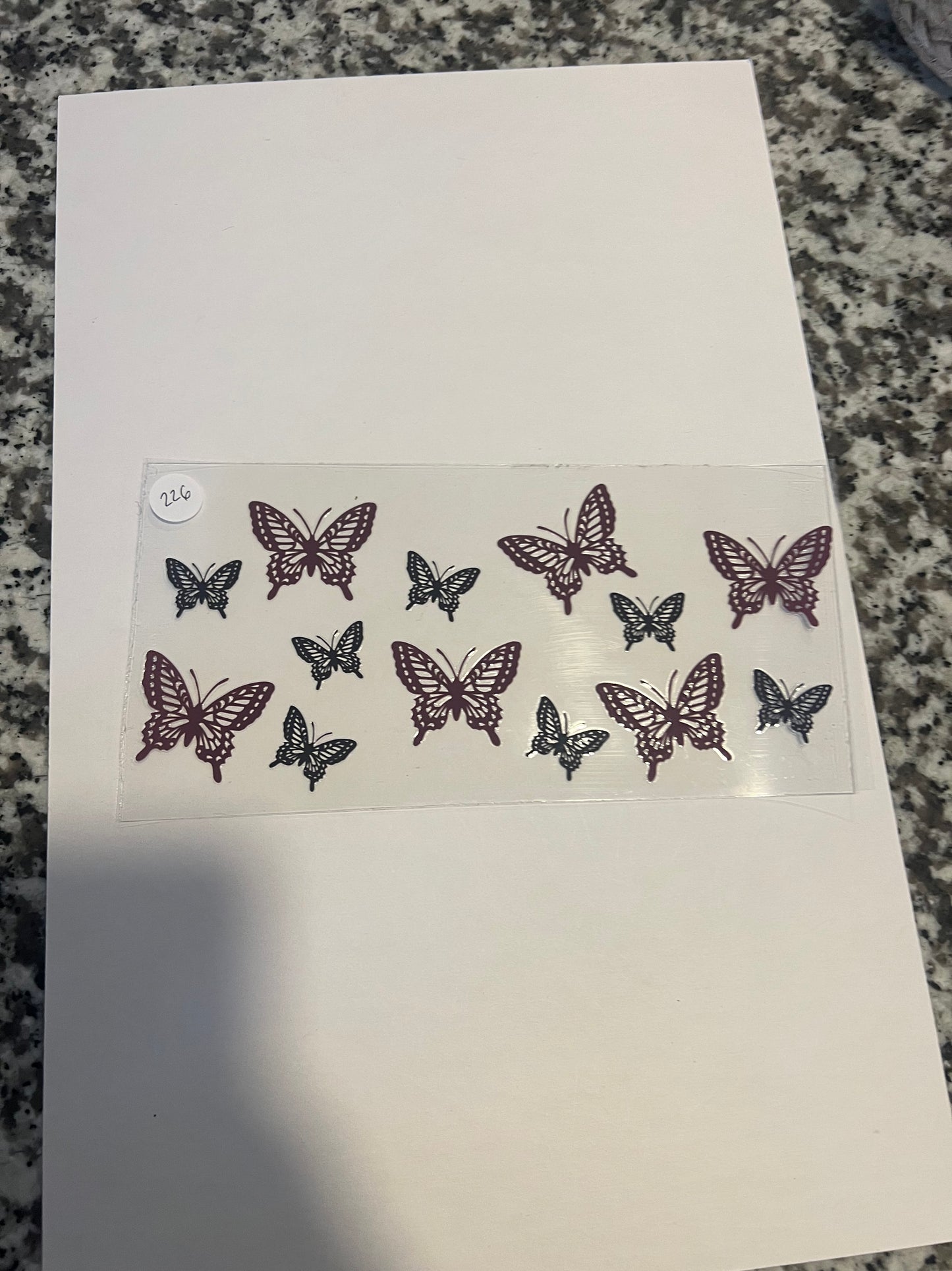 Butterfly and Floral UVDTF Wraps