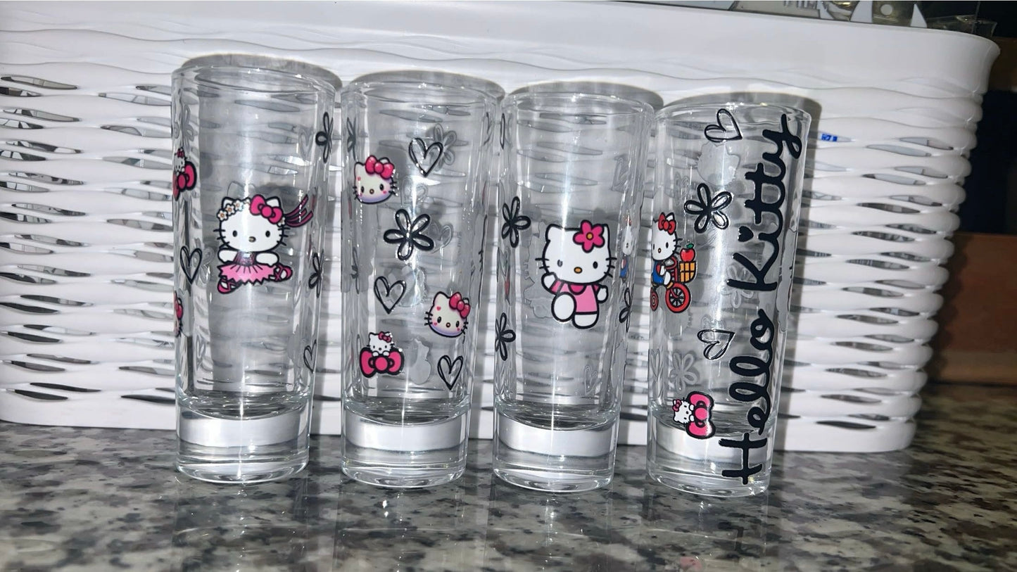 Hello K i t t y Double Shot Glasses