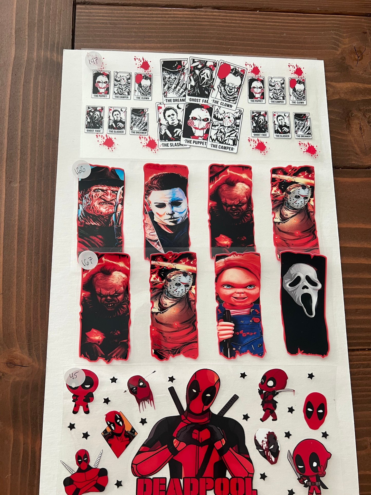 Horror/ Misc Character UVDTF Wraps